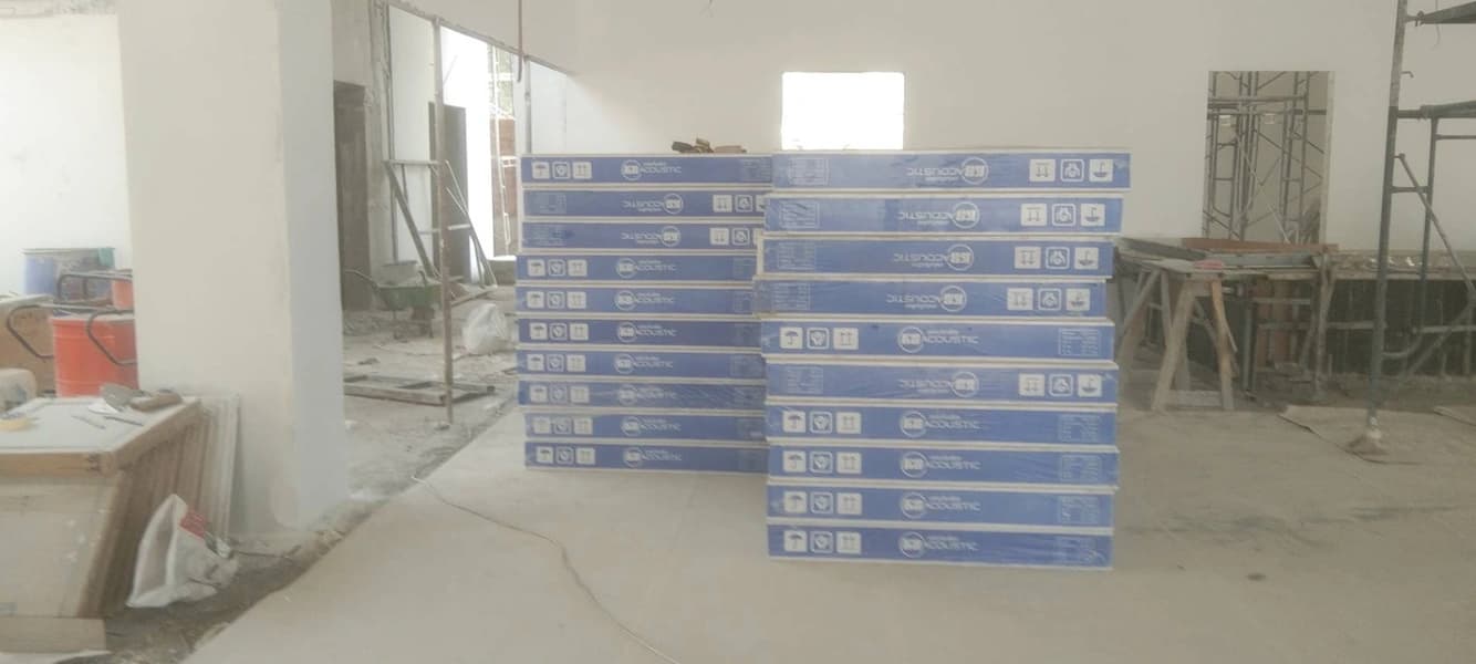 แผ่นอะคูสติก KS-304 ฝ้าเพดานอาคาร